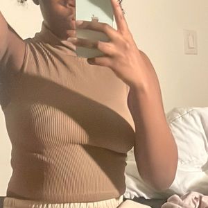Pretty little thing turtle neck ribbed top